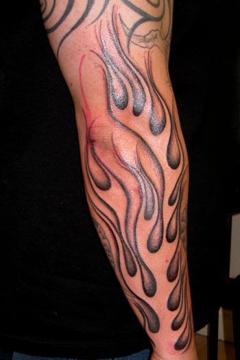 tattoos flames. Chris Koutsis, Tattoo Artist