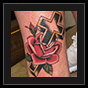 rose and cross tattoo design