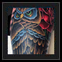 Owl cover up tattoo design